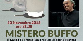 10 Novembre 2018: MARIO PIROVANO recita Mistero Buffo a Nuoro