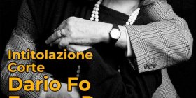 3 ottobre 2020: cerimonia di intitolazione della Corte di Palazzo Mazzolari a Dario Fo e F…
